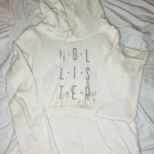 Hollister white hoodie
